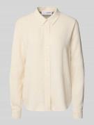 Regular fit blouse van een mix van viscose en linnen, model 'VIVA'