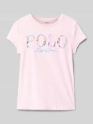 T-shirt met logodetail en ronde hals