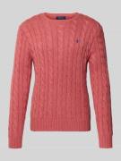 Gebreide pullover met labelstitching