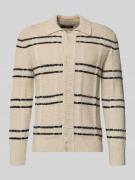 Regular fit gebreid jack van katoenmix