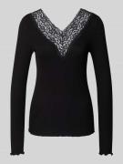 Shirt met lange mouwen en kant, model 'SIRI'