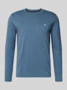 Shaped fit shirt met lange mouwen van puur katoen