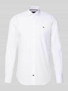 Slim fit zakelijk overhemd van puur katoen