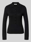 Slim fit shirt met lange mouwen van een mix van lyocell en katoen, mod...