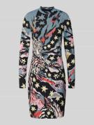 Knielange jurk met opstaande kraag