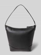 Leren handtas met siernaad