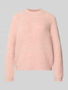 Comfort fit gebreide pullover met ronde hals en kraag, model 'JESS'