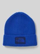 Beanie in gebreide look met logopatch, model 'Box'