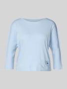 T-shirt met boothals en 3/4-mouwen