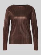 Shirt met lange mouwen met ribstructuur