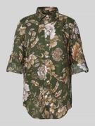 Regular fit linnen blouse met overhemdkraag, model 'KARRIE'