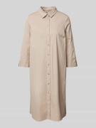 Knielange overhemdjurk met 3/4-mouwen