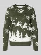 Gebreide pullover met ronde hals, model 'SNOWI'