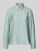 Regular fit blouse van viscosemix in all-over look