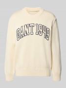 Gebreide pullover met labelstitching en ronde hals