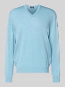 Gebreide pullover van scheerwol met V-hals