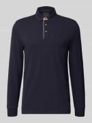 Regular fit poloshirt met contrastkraag en labelstitching