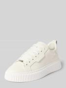 Sneakers van leer met labeldetail, model 'HOPPER'