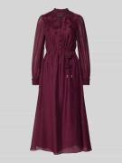 Jurk in A-lijn van lyocellmix met linnen, model 'YASMIN'