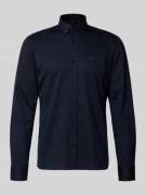 Regular fit zakelijk overhemd van een katoenmix