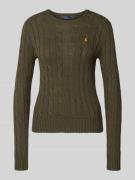 Gebreide pullover met kabelpatroon, model 'JULIANNA'