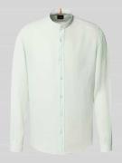 Regular fit linnen overhemd met opstaande kraag, model 'Race'