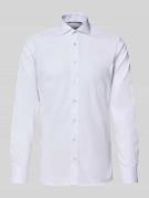 Slim fit zakelijk overhemd van twill