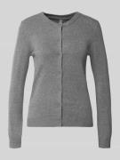 Slim fit gebreid jack van viscosemix, model 'NORA'