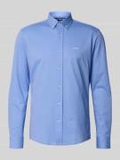 Regular fit zakelijk overhemd van een katoenmix