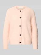 Regular fit gebreid jack van wolmix met alpaca, model 'LULU'