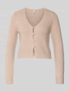 Slim fit gebreid jack met enkele knoopsluiting, model 'KERRY'