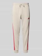 Regular fit sweatbroek met logostitching