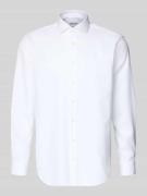 Regular fit zakelijk overhemd van twill