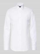 Regular fit zakelijk overhemd van popeline met stretch en extra lange ...