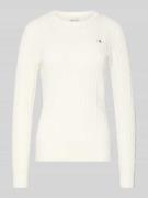 Gebreide pullover met labeldetail