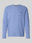 Regular fit shirt met lange mouwen van katoenmix