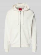 Relaxed fit sweatjack van puur katoen, model 'DAPOZIP'