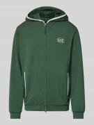 Sweatjack met logo en tweewegsritssluiting