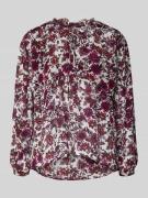 Oversized blouse met lange mouwen van pure viscose, model 'LUCILA'