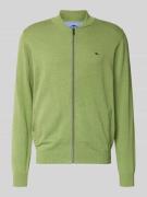 Cardigan met opstaande kraag en ritssluiting