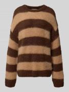 Relaxed fit gebreide pullover met wol en mohair
