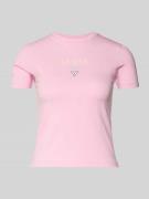 T-shirt met logo en ronde hals
