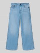 Wide leg jeans van zuiver katoen