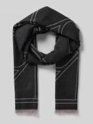 Sjaal van viscosemix met franjes