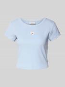 Kort T-shirt met labeldetail