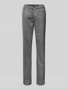 Straight fit jeans met katoen