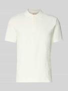 Slim fit poloshirt in ton sur ton all-over look