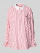 Overhemdblouse met labeldetail