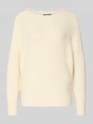 Regular fit pullover in gebreide look met wol