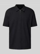 Regular fit poloshirt met korte ritssluiting